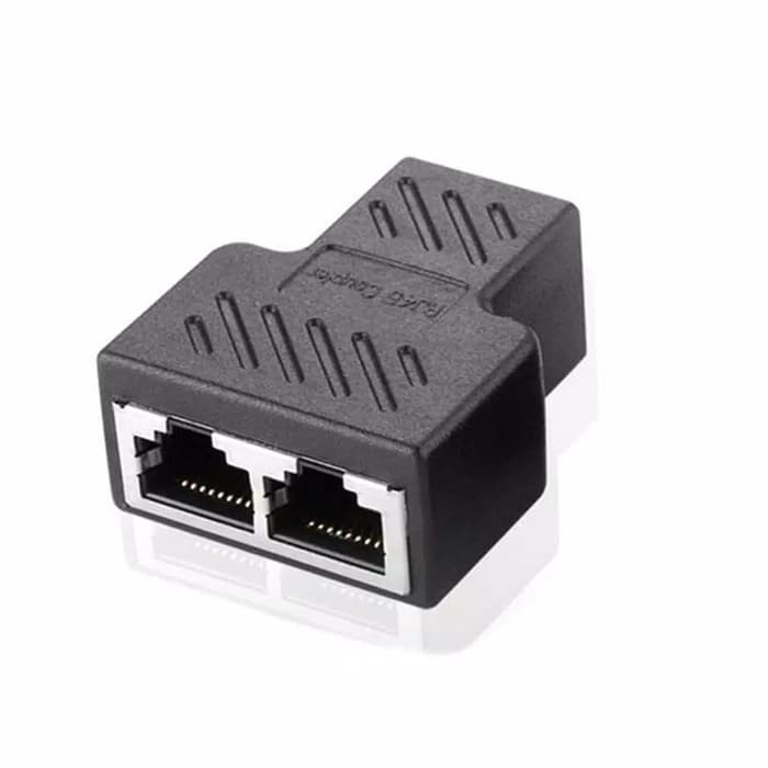 Barrel RJ45 Double 1-2 female coupler - Connector Barel LAN Rj-45 Cabang