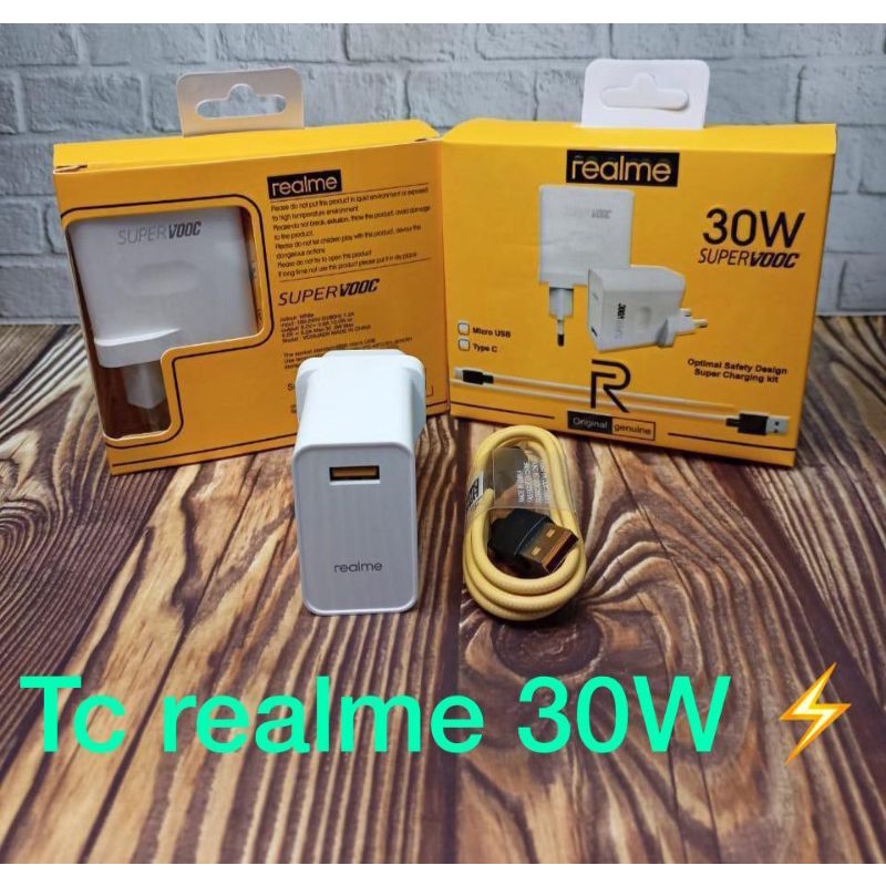 Travel Charger Super Vooc Realme 35w Fast Charging Original for Micro USB