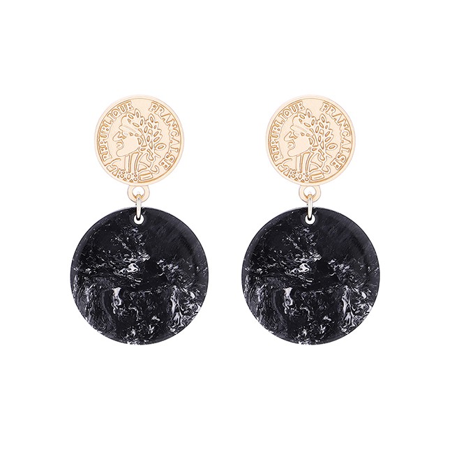 LRC Anting Tusuk Fashion Avatar Circle Earrings Y6127X