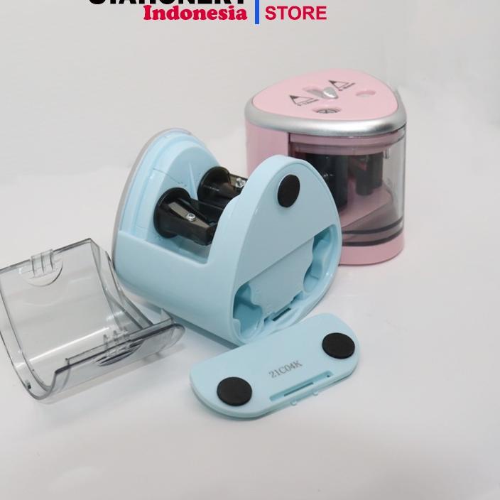 

Promo - RAUTAN PENSIL ELEKTRIK / ELECTRIC SHARPENER Rautan Serutan Electric Pencil Pensil Tenwin Otomatis Elektrik Automatic Electric Sharpener Dua Lubang - TENWIN 8004