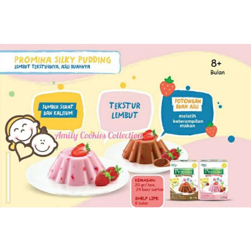 Promina Silky Pudding Bayi Makanan Cemilan Baby Anak Bergizi rasa COKELAT Strawberry Pudding Promina