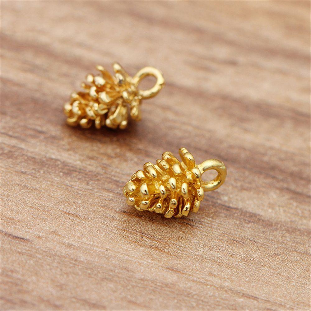 Preva 100 Pcs Liontin Biji Pinus 100 Pcs Cincin Besi 13 mm DIY Perhiasan Kalung