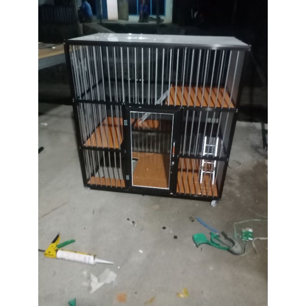 Kandang kucing alumunium 1 Pintu jumbo