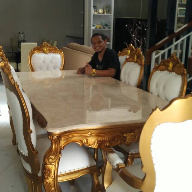 Set  Meja  Makan  Top Marble  Shopee Indonesia