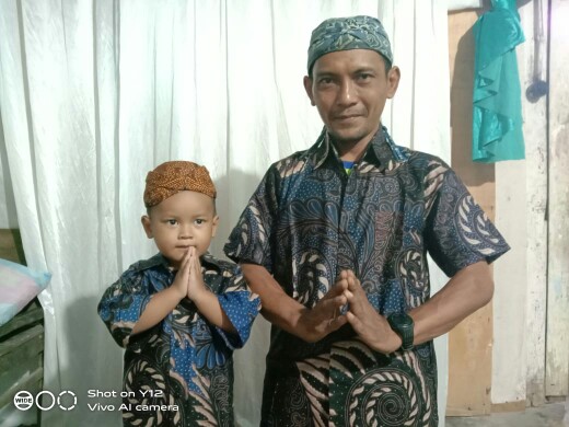Batik Couple Keluarga Sania Ruffle Ori Ndoro Jowi Dnt Velvet Biru