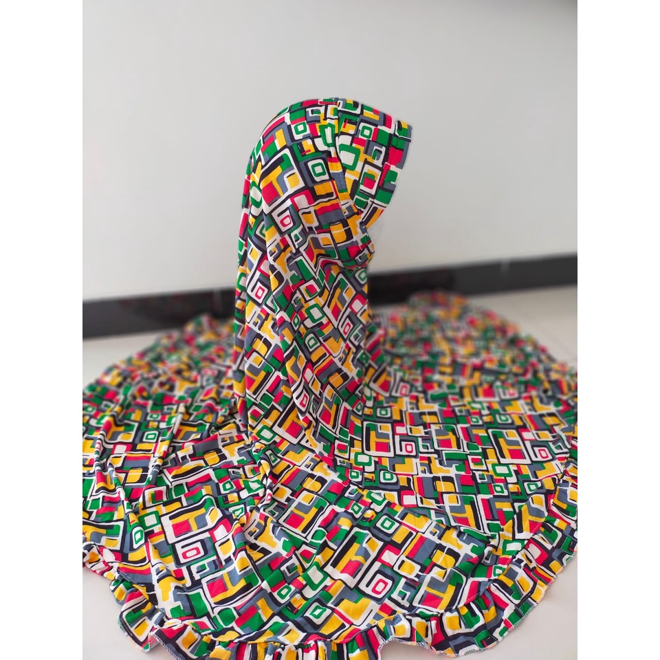 Jilbab Instan slobok jersey motif abstrak