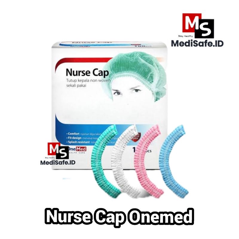 Jual Nurse Cap Topi Perawat Penutup Kepala Non Woven OneMed / Box ...