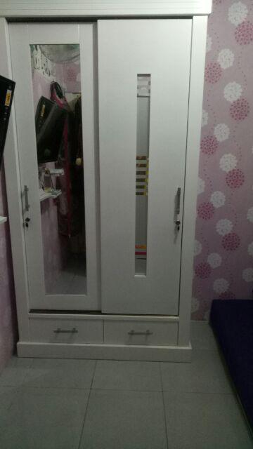 Lemari Pakaian 2 Pintu Sleding Full Duco Paten