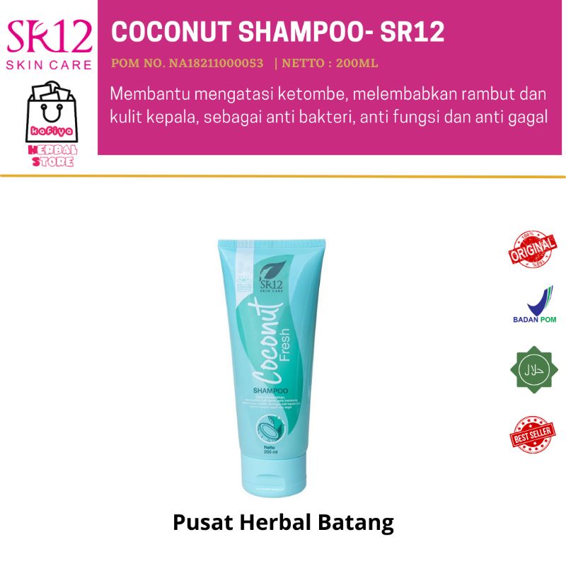 COCONUT FRESH SHAMPOO SR12 / SAMPO KELAPA / SHAMPO ANTI DANDRUFF / SHAMPO PALING AMPUH ATASI KETOMBE / RAMBUT HITAM BERKILAU