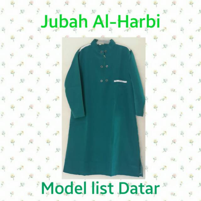 Size 5&6 Jubah/Gamis Koko Al-Harbi. Model list Datar. Free Peci.