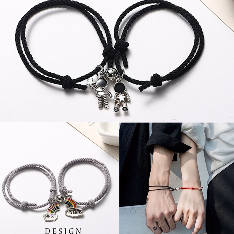 2pcs Gelang Magnetik Untuk Pasangan / Sahabat