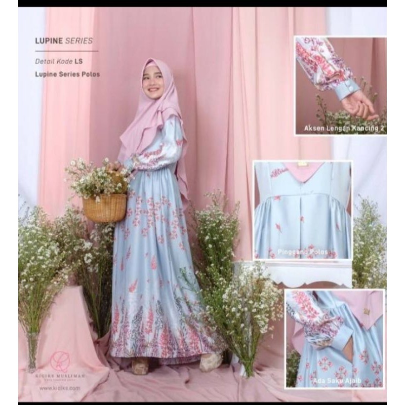 Dress Lupine kiciks muslimah