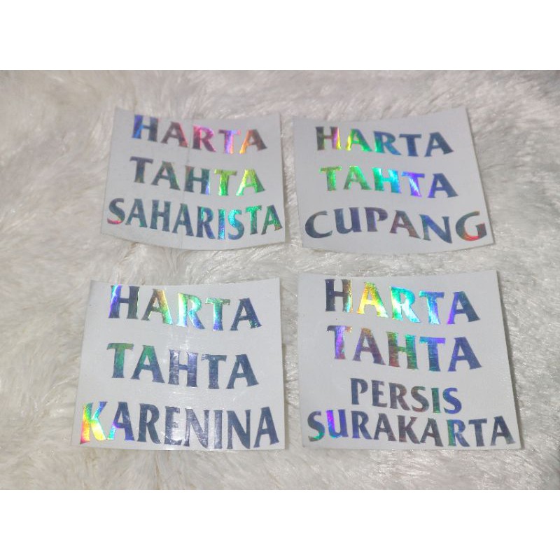 (MINIMAL 8) STICKER HOLOGRAM HARTA TAHTA