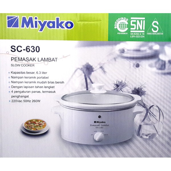 Slow Cooker Miyako SC630 6.3 Liter | Shopee Indonesia