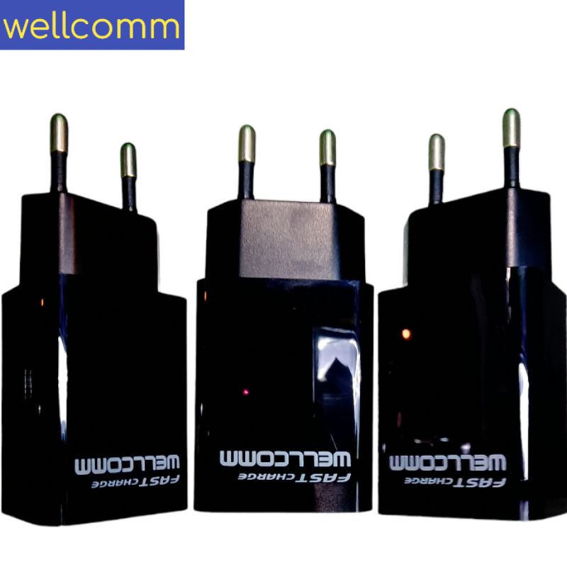 Charger WELLCOMM FAST CHARGE 18W Original Garansi Resmi