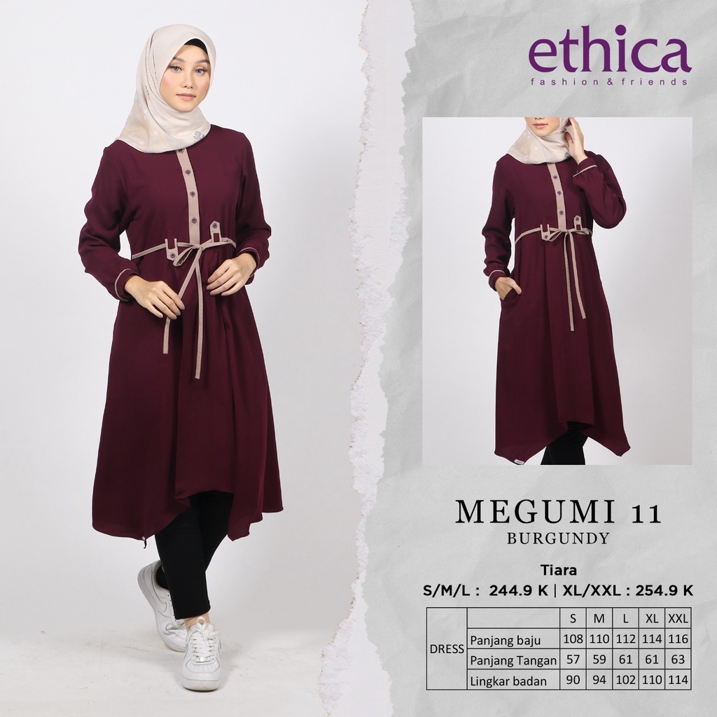 TUNIK TERBARU 2021 ETHICA MEGUMI 11 BURGUNDY