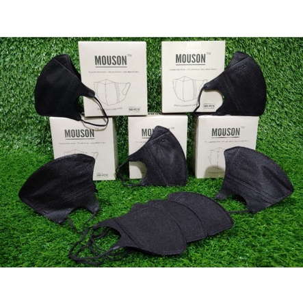 Masker Duckbill MOUSON 3Ply Garis Embos Premium Mask Mirip SENSI 1 Box 50 Pcs