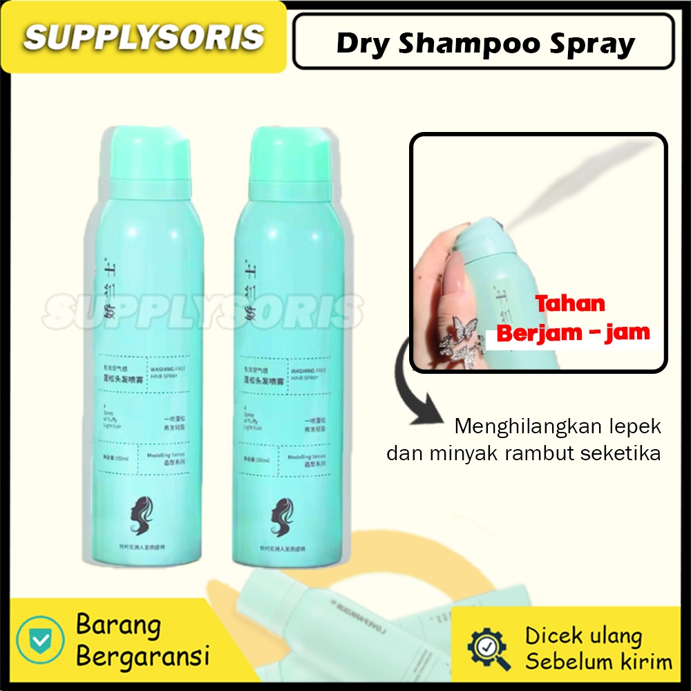 dry shampoo spray 150ml semprotan rambut kering anti lepek glowing menghilangkan minyak