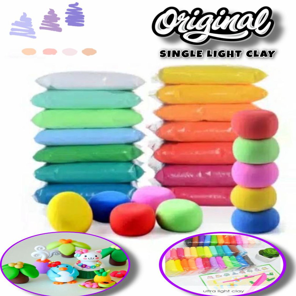 VS BG - SINGLE LIGHT CLAY/ ultra light clay/ soft clay melatih keratifitas anak