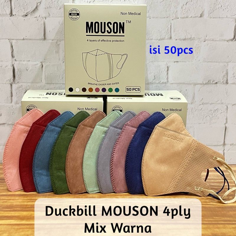 MASKER DUKBIL MOUSON MIX  ISI 50 PCS