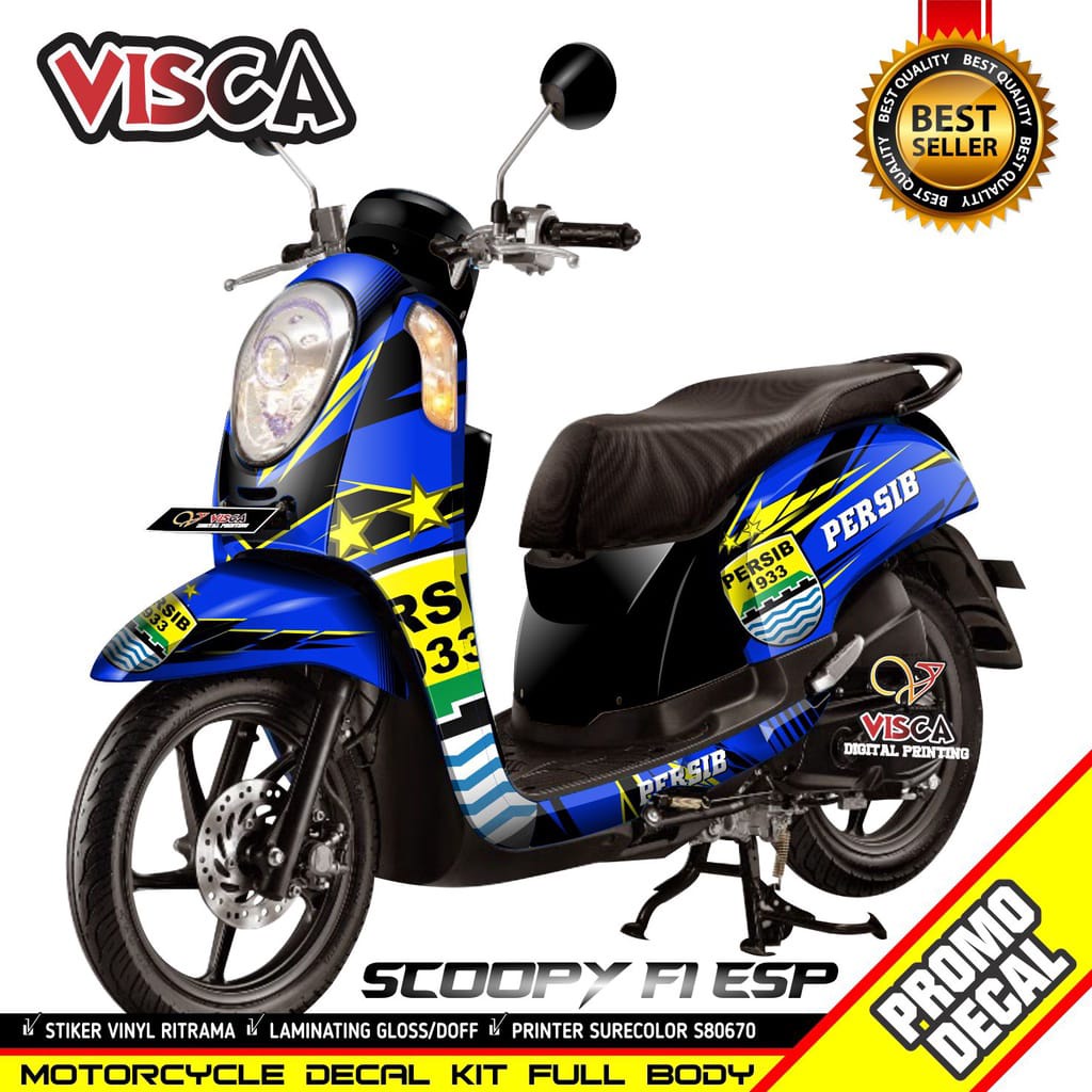 Decal Stiker Scoopy Fi 2015 2016 Striping Scoopy Fi Lama Persib