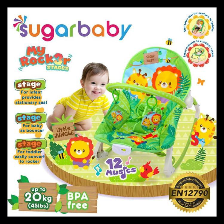 Promo !! PROMO!! SUGARBABY MY ROCKER - Bouncer Bayi Sugar Baby My Rocker 3 Stages Baby Bouncer Tea Time