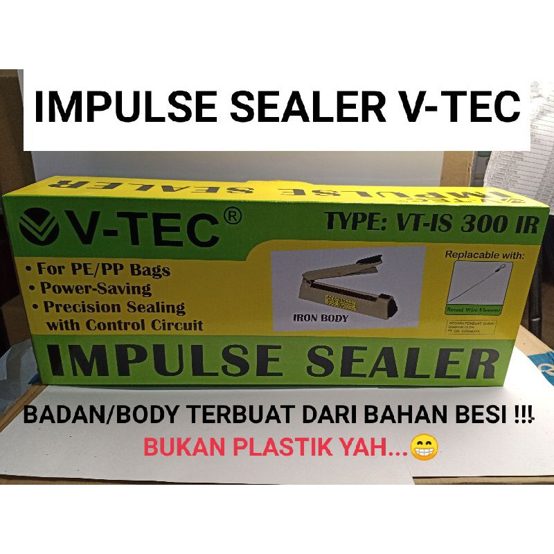 

SEALER /SEGEL PLASTIK/IMPULSE SEALER(gratis element!!!)V-tech BADAN BESI