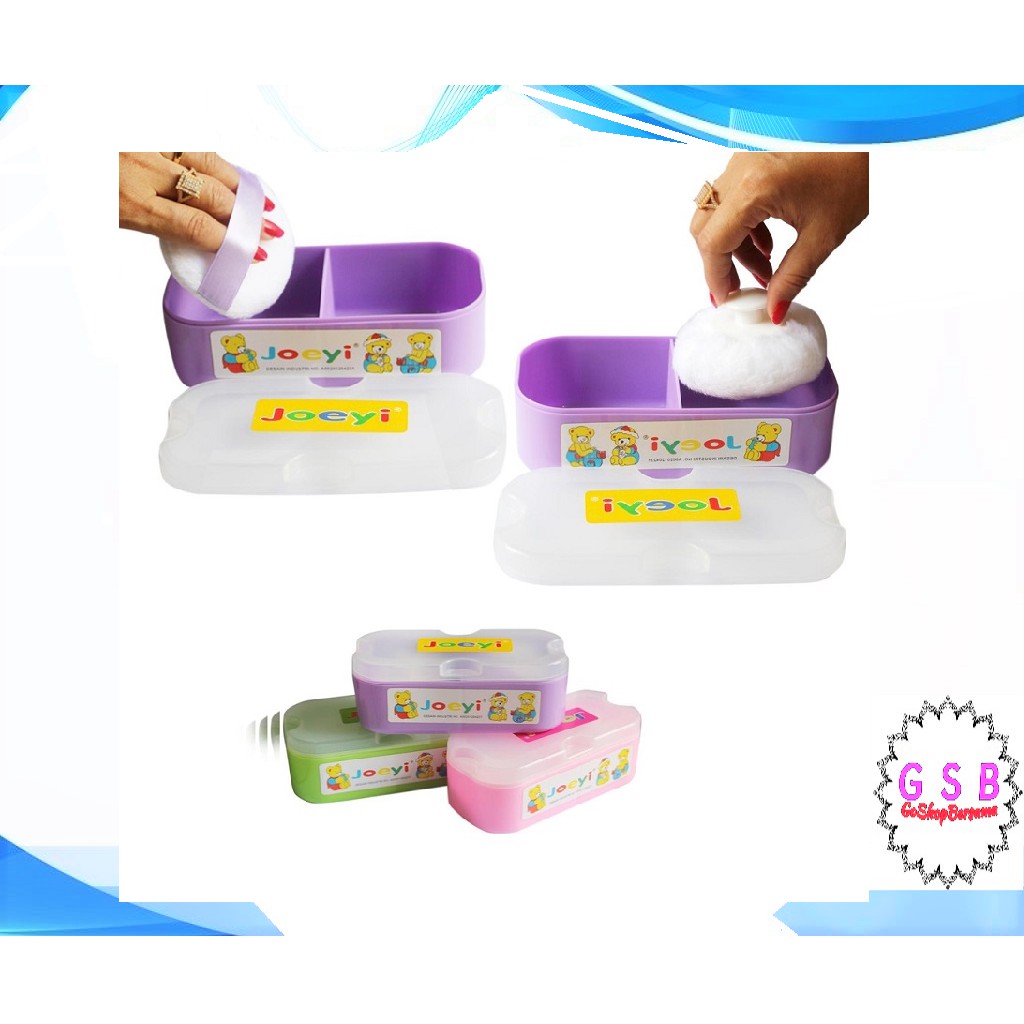 Tempat Bedak Joeyi Bayi Tabur Isi 2 witfh Puff Shopee 