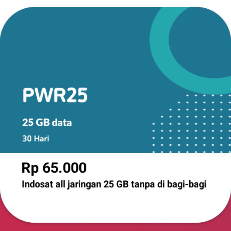 jastip mpwr jaringan indosat kuota 25gb