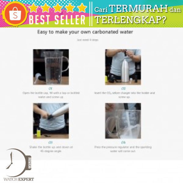 BISA COD DIY Botol Pembuat Soda Siphon Maker Bartender CO2 1 Liter - AFFORANY SD-MY