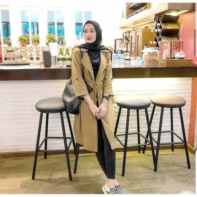 Coat Trendi Panama Coat OOTD  kekinian  Shopee Indonesia