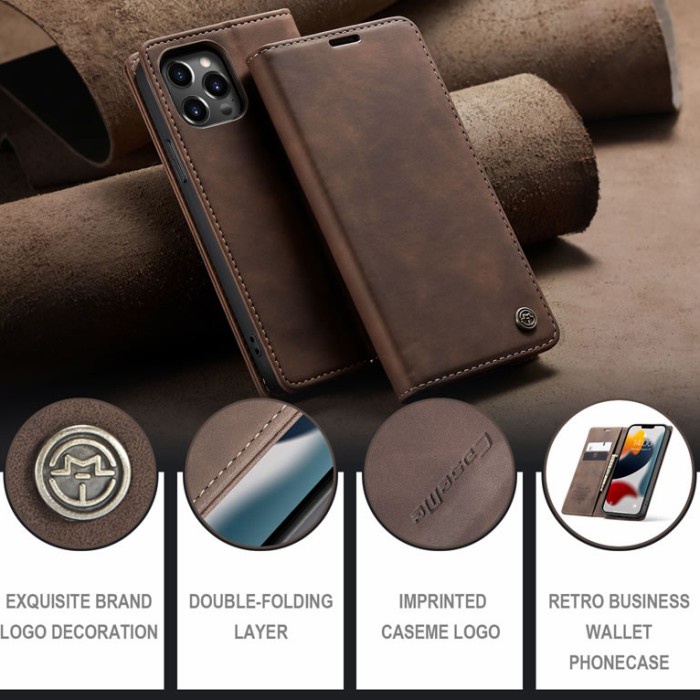 Flip Cover iPhone 13 Pro Max 13Pro Flip Case Original Caseme Cover Leather Wallet Sarung Dompet Casi