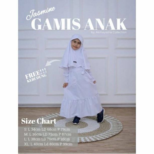 Gamis Putih Anak Toyobo