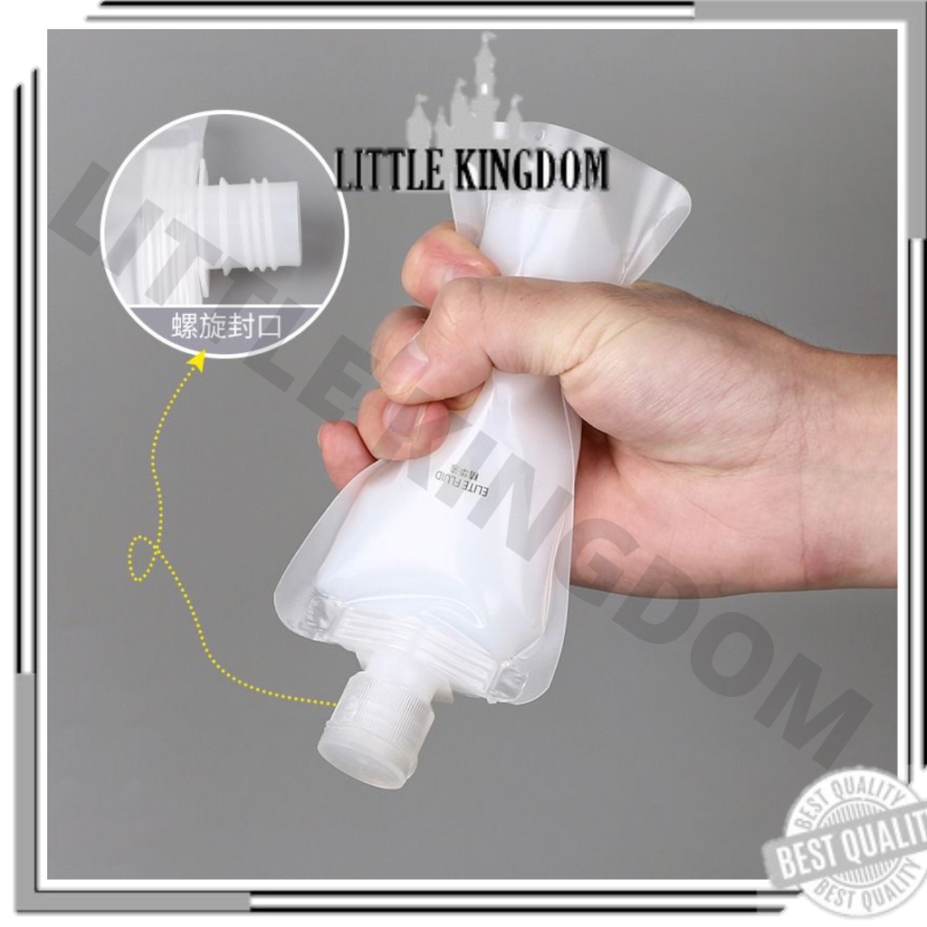 LK SS32 Travel Pouch Kantong Plastik Kemasan Lotion / tempat sabun cair Plastik tutup FlipTop Cosmet
