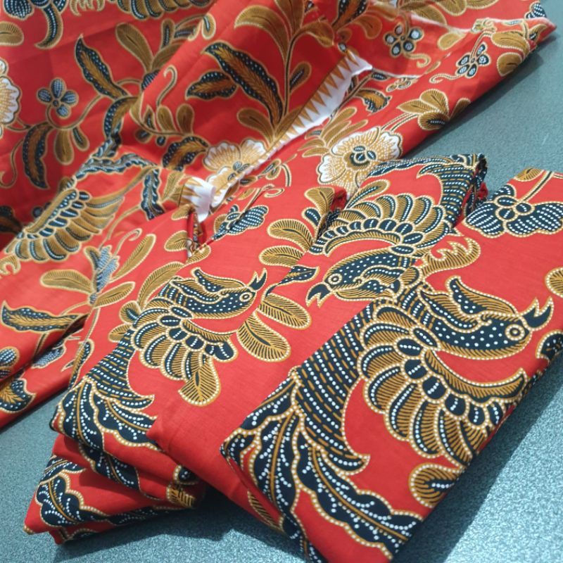 Kain Batik Banyumasan / Kain Bahan Batik Orange Prima Halus Lembut Khas Banyumasan