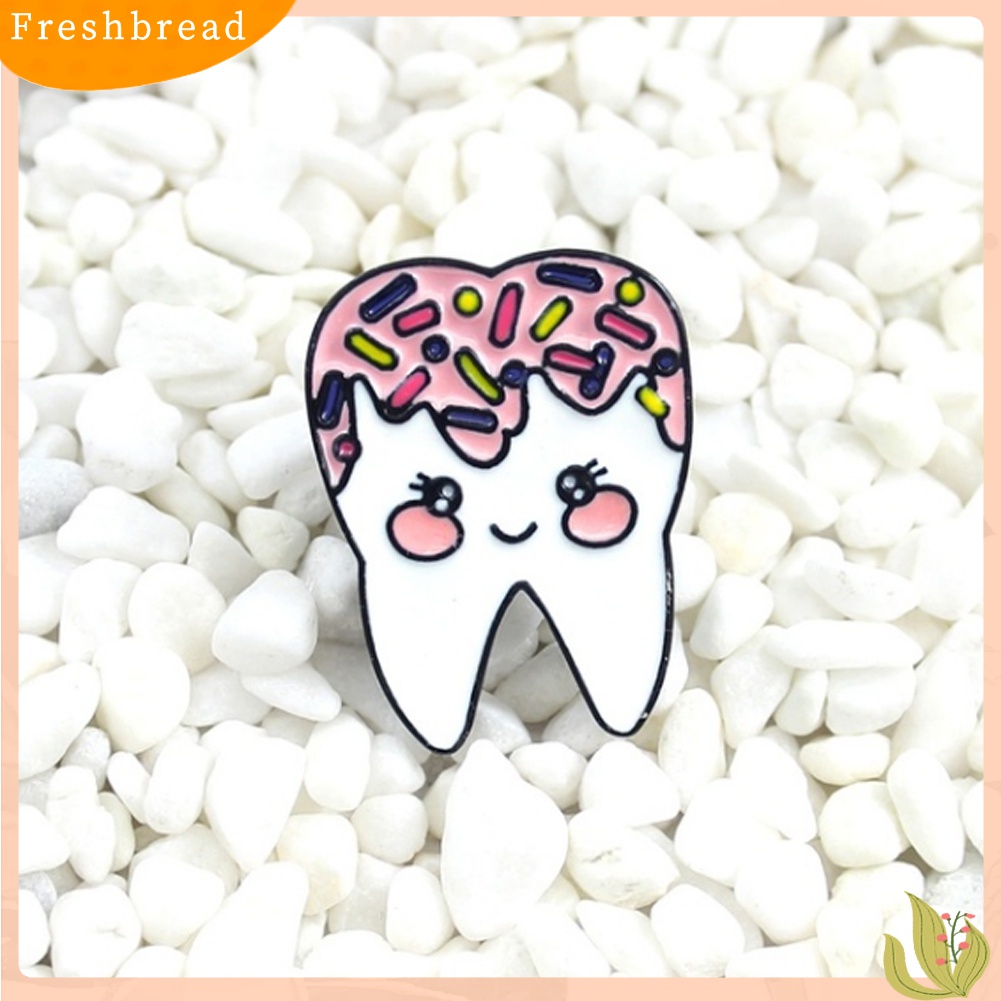 [ TERLARIS]Cartoon Tooth Smiley Enamel Brooch Pin Denim Jacket Coat Backpack Badge Decor