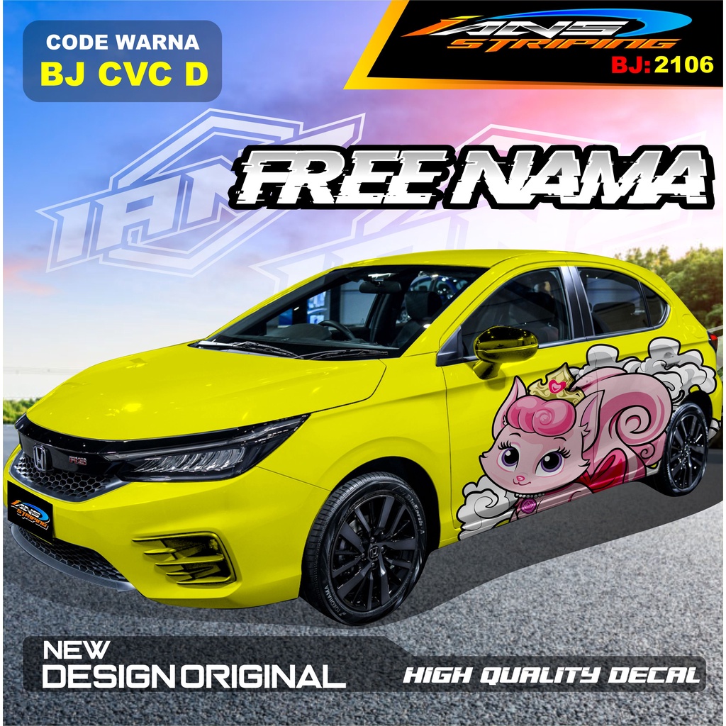 STICKER DECAL MOBIL HONDA CITY / VARIASI STICKER MOBIL HONDA BRIO / STIKER MOBIL JAZZ / DECAL STIKER MOBIL AVANZA AYLA