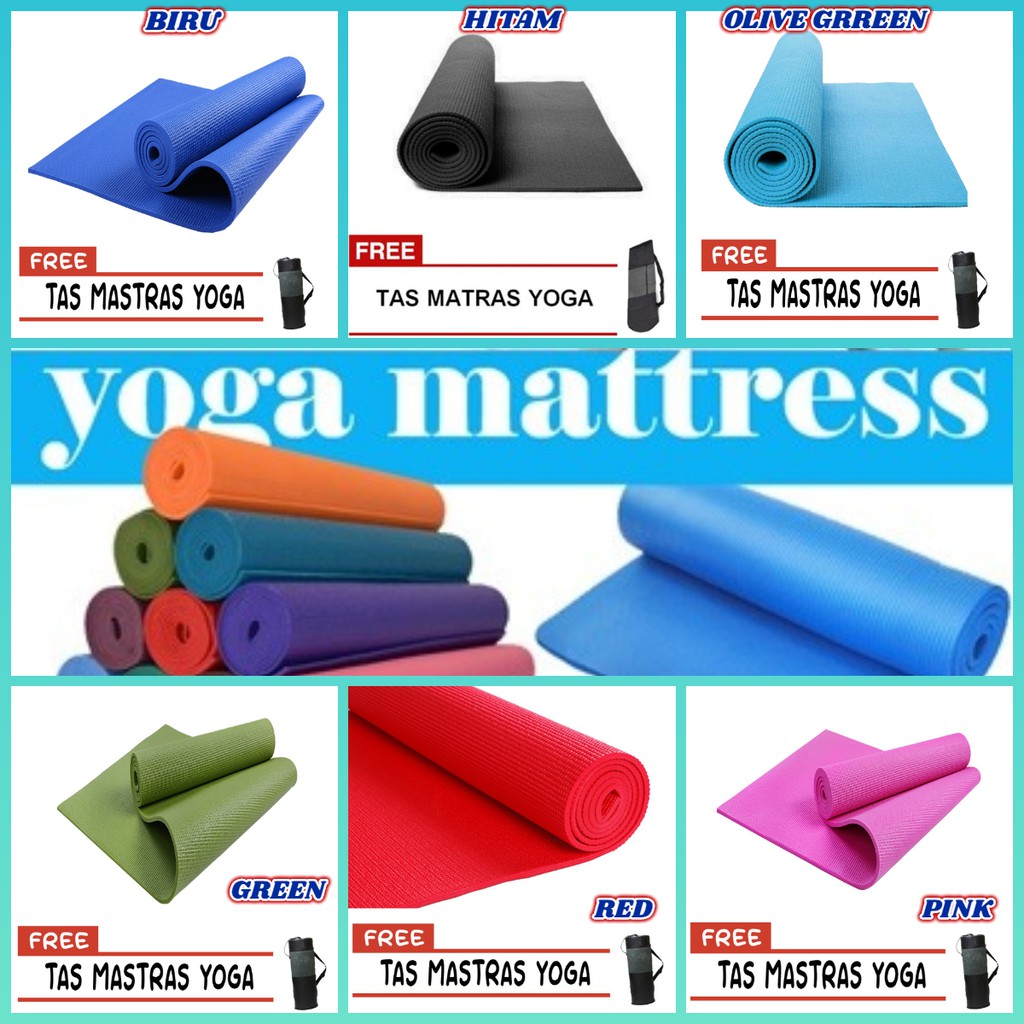 Matras Yoga olahraga - Matras Senam Anti Slip Tebal multifungsi