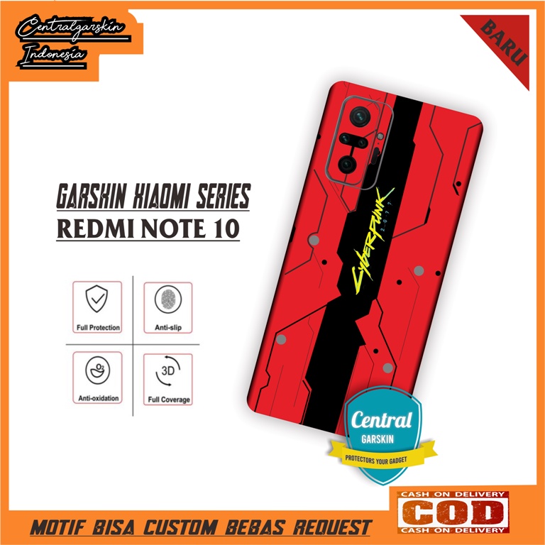 Garskin Redmi Note 10 / 10e Fullbody - CYBERPUNK RED