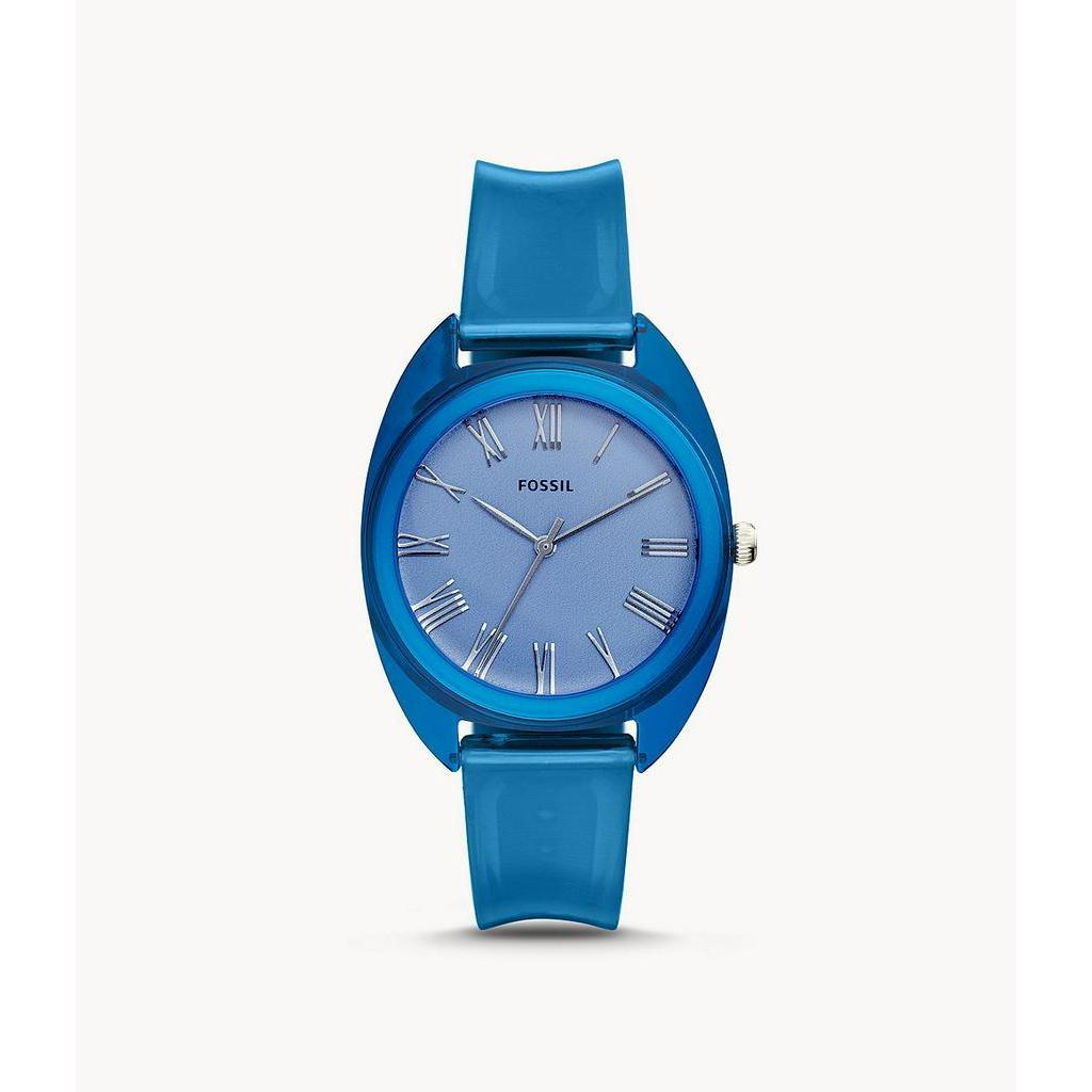 Fossil Jude Three-Hand Blue Silicone Watch [ES4859]