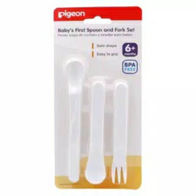 PIGEON Baby First Spoon &amp; Fork Set Sendok dan Garpu Bayi isi 3