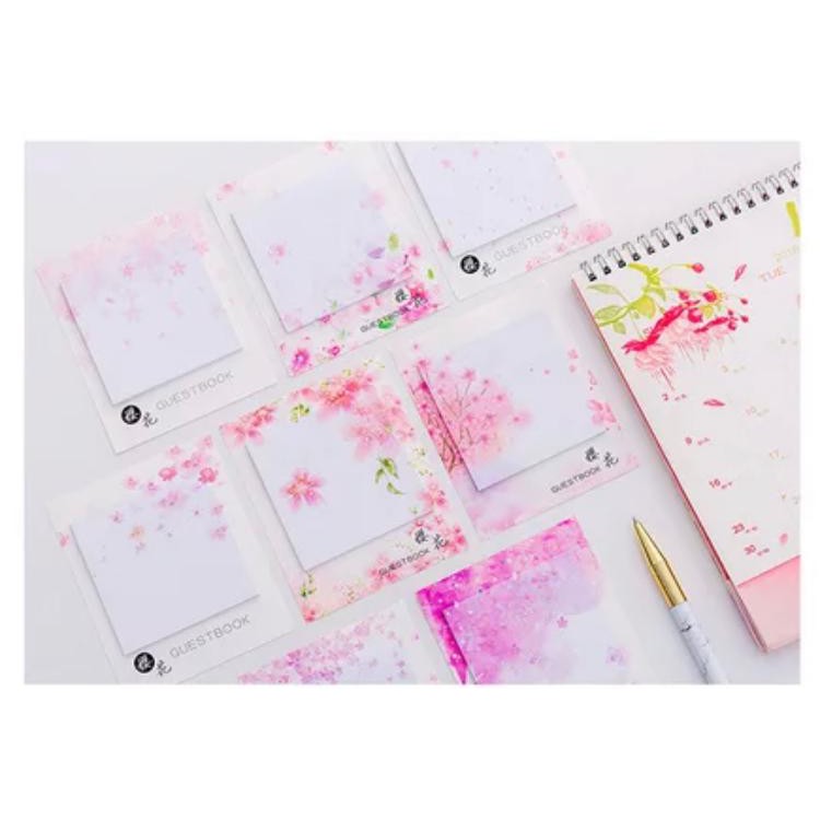 ANEKAGROSIR | STICKY NOTE MOTIF BUNGA SAKURA - MEMO MINI - STICKY NOTE-6