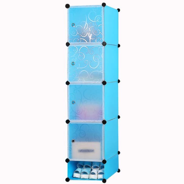 rak pakaian kabinet lemari baju minimalis promo murah lemari pelastik I6U8 rak organizer penyimpanan