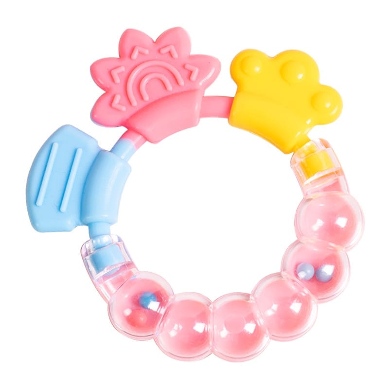 ❤️ 𝐃𝐤𝐢𝐝𝐬 ❤️ AB003 Mainan Gigitan Bayi / Mainan Rattle Genggam Bayi Gigitan Empeng Buah Plastik Dengan Teether Gelatin / Gigitan Bayi Teether