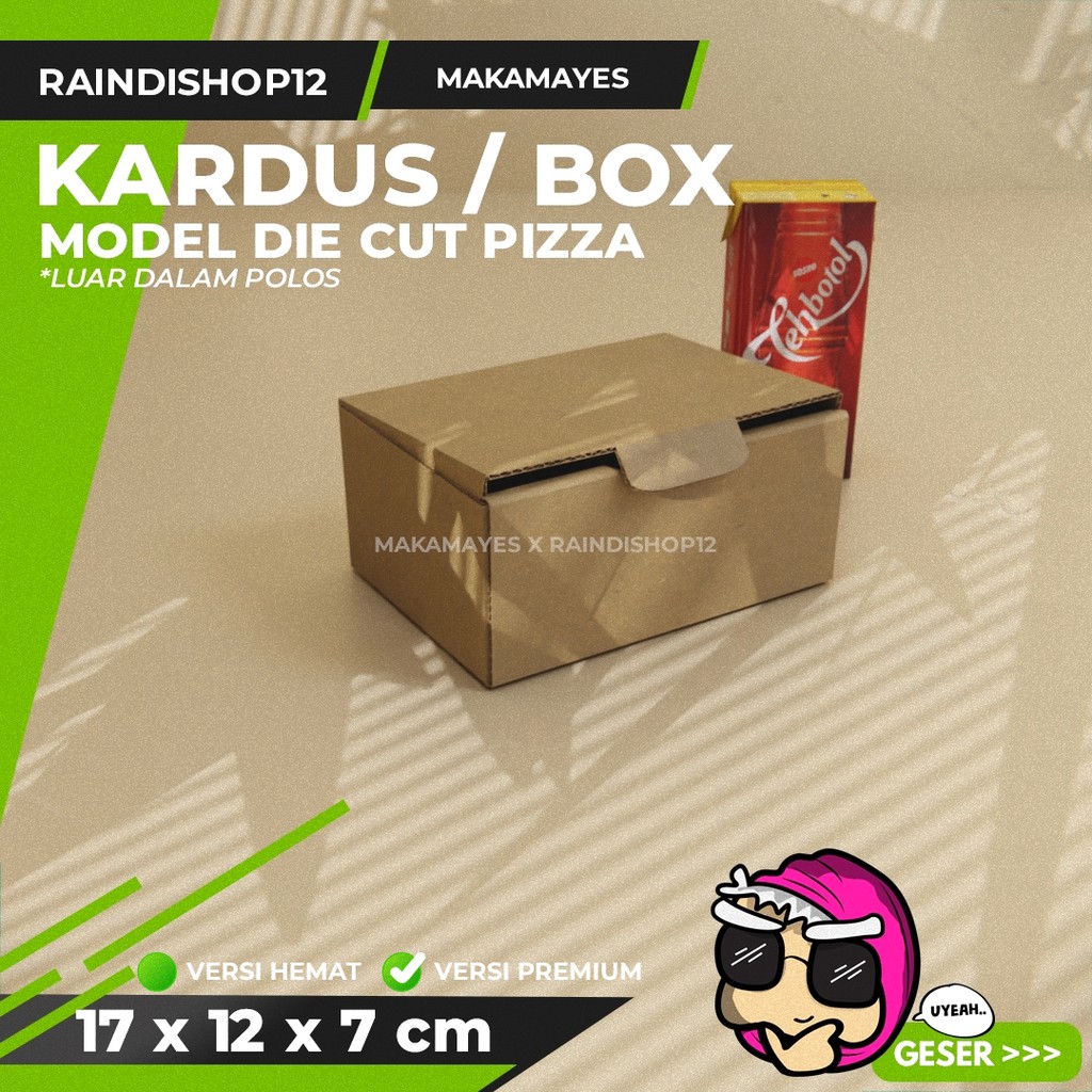 

(MIN 10 PCS) BOX 17 X 12 X 7 CM KARDUS DIE CUT PIZZA KEMASAN PACKAGING KADO