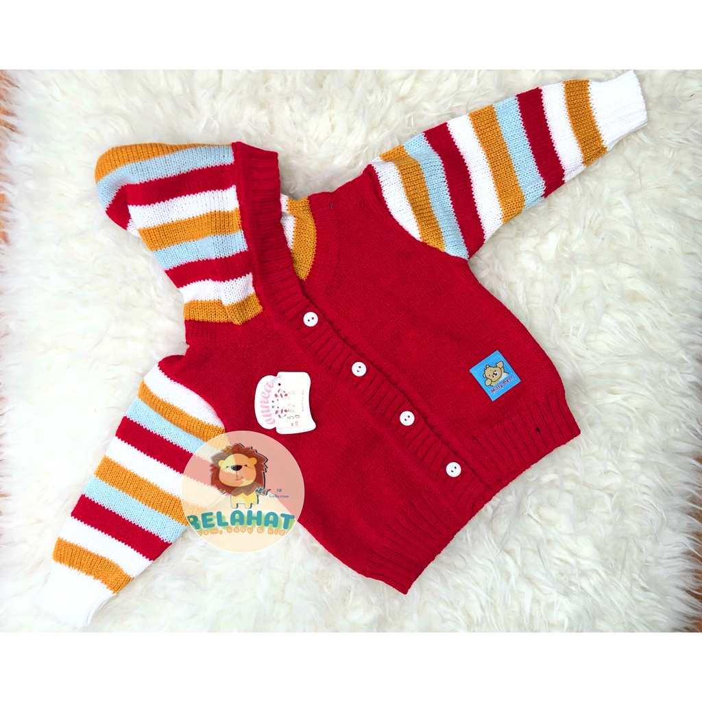 Jaket Bayi Rajut Onnea Warna Topi Laki Perempuan-10