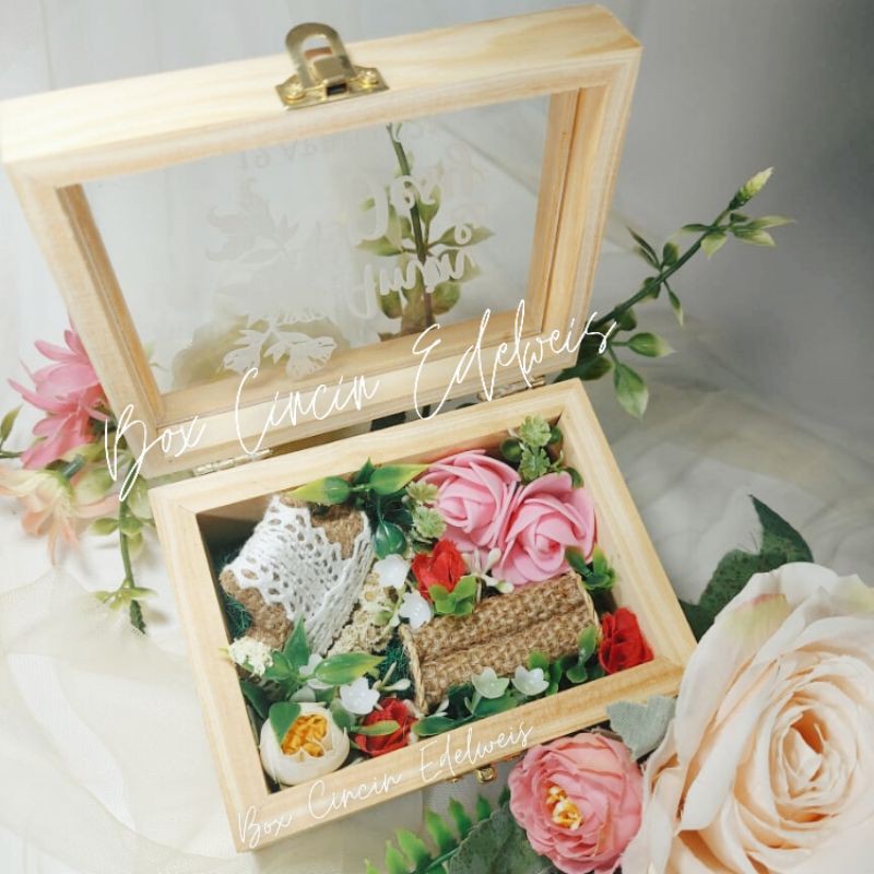 RING BOX/ KOTAK CINCIN/ BOX CINCIN/ RING BEARER/ BOX PERSEGI PANJANG SMALL