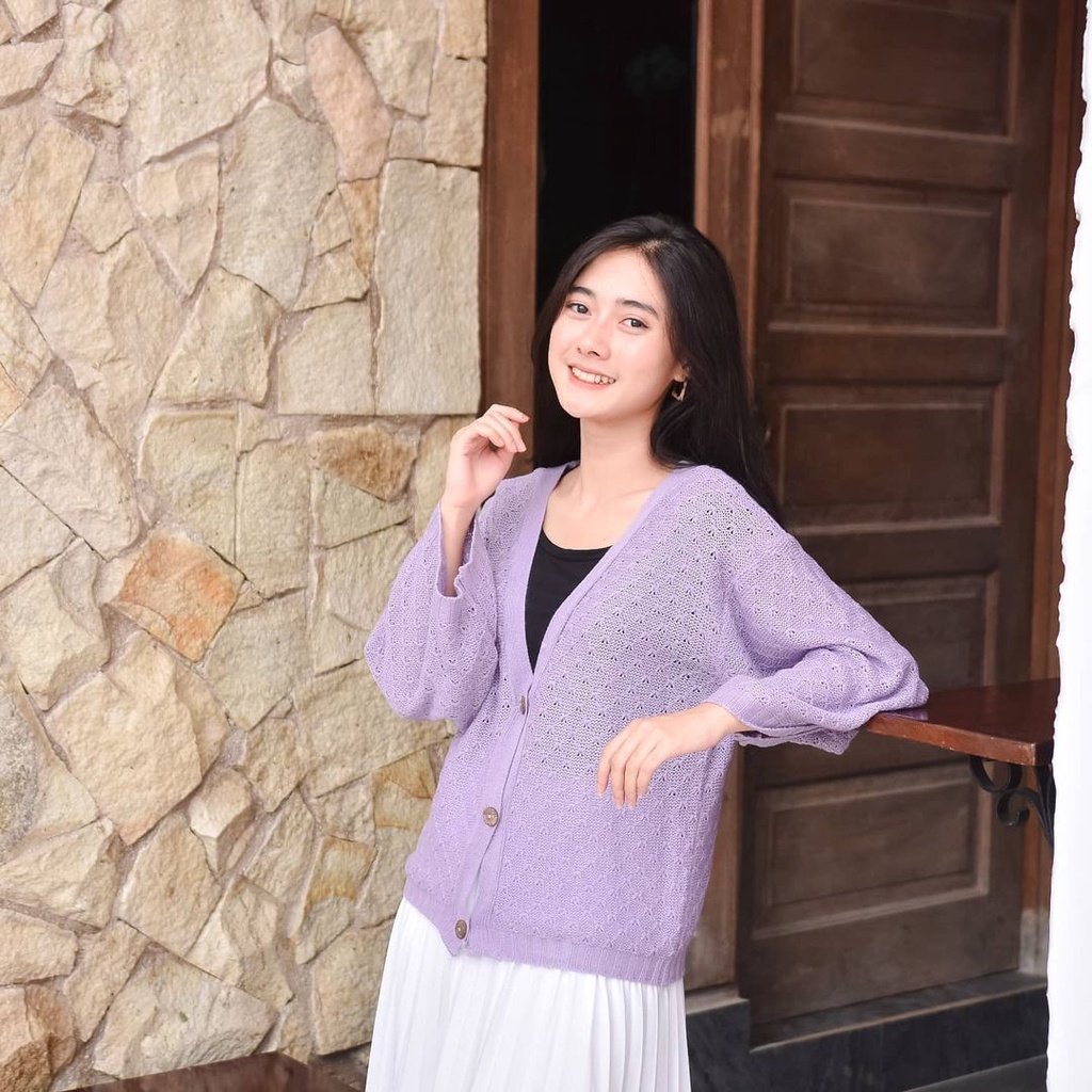 Primadona Cardie Pine Apple Cardigan Rajut Kancing Depan