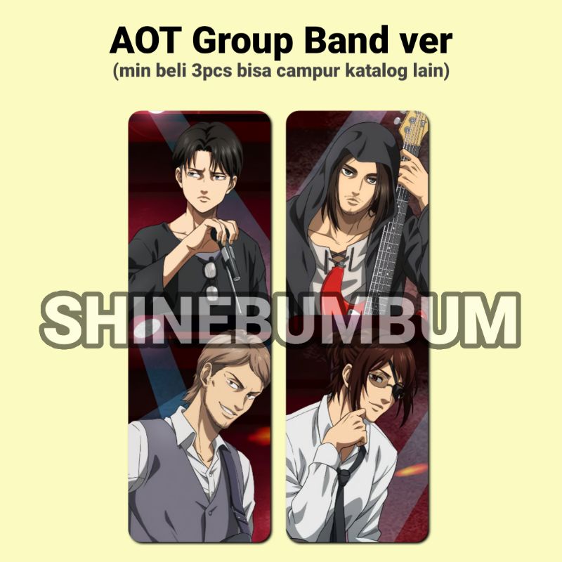 Photocard Anime Attack on Titan Group Band ver