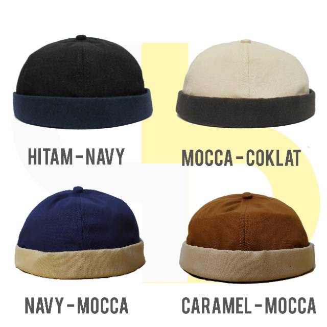 Topi Peci Miki Hat Topi Kopiah Topi Hijrah Polos 2 Warna